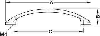 Nábytková úchytka, Oblouková úchytka, zinková slitina