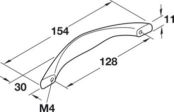 Nábytková úchytka, Oblouková úchytka, zinková slitina