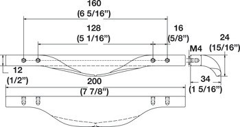 Nábytková úchytka, prstová úchytka, hliník, Häfele Déco H1545