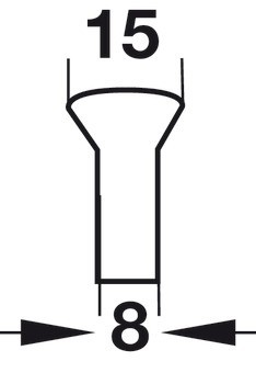 Nábytková úchytka, prstová úchytka, hliník, Häfele Déco