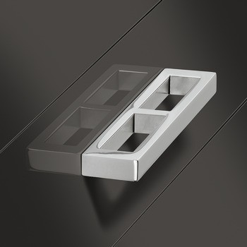 Nábytková úchytka, prstová úchytka, zinková slitina, šířka 104 mm, hranatá, Häfele Déco H1320