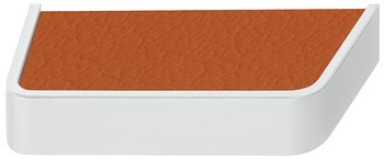 Nábytková úchytka, prstová úchytka, zinková slitina, tvar D, s vložkou z koženky, Häfele Déco H1575