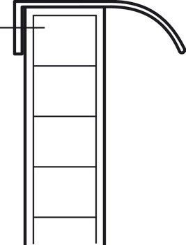 Nábytková úchytka, Úchytka do hrany, hliník