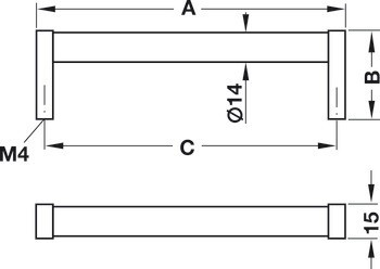 Nábytková úchytka, Úchytka se soklem, nerez, kulatá
