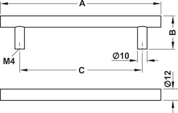 Nábytková úchytka, Úchytka se soklem, nerez, kulatá