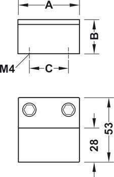 Nábytková úchytka, úchytka se soklem, zinková slitina, Häfele Déco