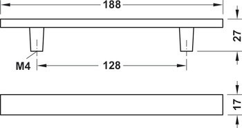Nábytková úchytka, Úchytka se soklem, zinková slitina