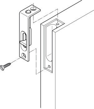 Nábytková zástrč, pro zápustnou montáž do hrany dveří