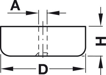 Nábytkové kluzáky, Orlita, k přišroubování