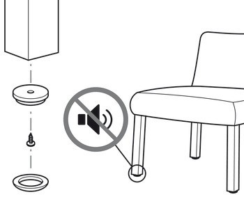 Nábytkový kluzák, c, kulatá