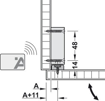 Nábytkový zámek, EFL 51, síťově napájený zámek