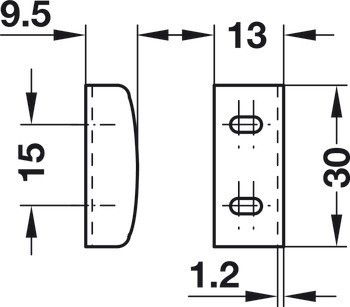 Nábytkový zámek se závorou, Heavylock, s výměnnou vložkou, backset 40 mm