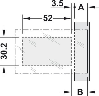 Nábytkový závěs, Blum Clip Top Cristallo 110°
