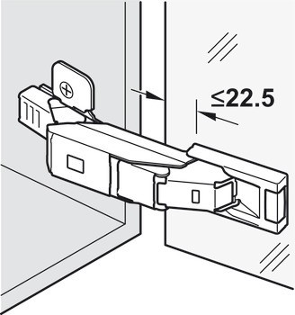 Nábytkový závěs, Blum Clip Top Cristallo 110°