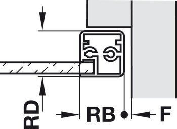 Nábytkový závěs, Clip Top 95°, plně naložená montáž, k přišroubování