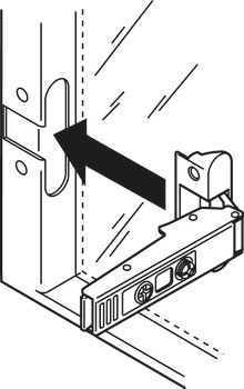 Nábytkový závěs, Clip Top 95°, plně naložená montáž, k přišroubování