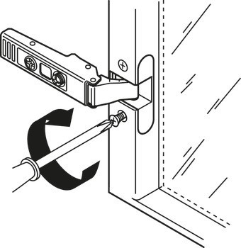 Nábytkový závěs, Clip Top 95°, vložená montáž, k přišroubování