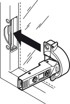Nábytkový závěs, Clip Top Blumotion 95°, polonaložená montáž/oboustranná montáž, pro úzké rámy