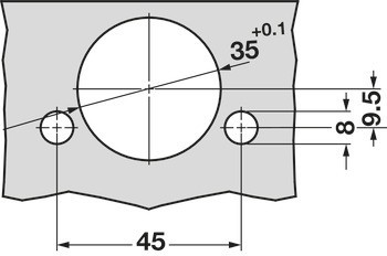 Nábytkový závěs, Grass Tiomos 110°, plně naložená montáž