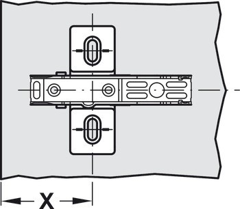 Nábytkový závěs, Grass Tiomos 110°, pro aplikace do slepého rohu, vložená montáž