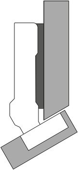 Nábytkový závěs, Grass Tiomos 110°, pro aplikace do slepého rohu, vložená montáž