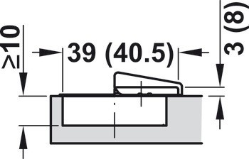 Nábytkový závěs, Grass Tiomos 155°, plně naložená montáž
