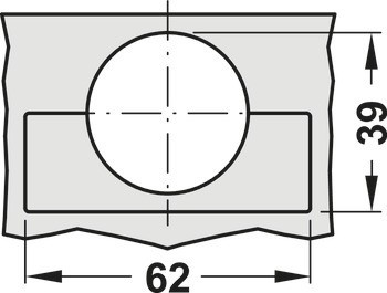 Nábytkový závěs, Grass Tiomos 155°, plně naložená montáž