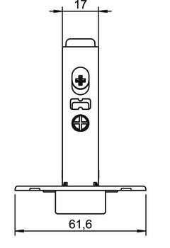 Nábytkový závěs, Häfele Metalla 110 SM 105°, vložená montáž