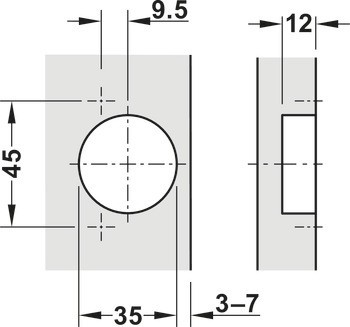 Nábytkový závěs, Häfele Metalla 310 SM 110°, plně naložená montáž