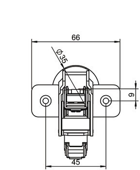Nábytkový závěs, Häfele Metalla 310 SM 155°, plně naložená montáž