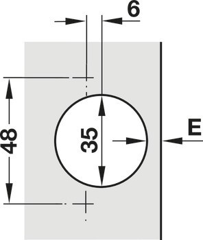 Nábytkový závěs, Häfele Metalla 510 A/SM 105°, pro tenké dřevěné dveře od 10 mm, plně naložená montáž