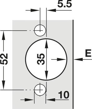 Nábytkový závěs, Häfele Metalla 510 A/SM 110°, plně naložená montáž