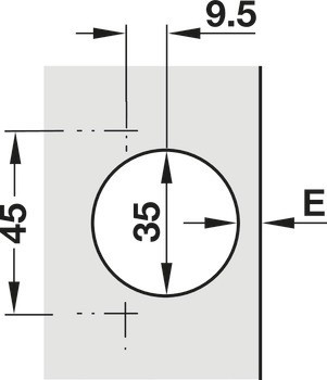 Nábytkový závěs, Häfele Metalla 510 A/SM 110°, plně naložená montáž