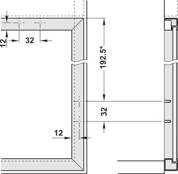 Nábytkový závěs, Häfele Metalla 510 A/SM 110°, plně naložená montáž