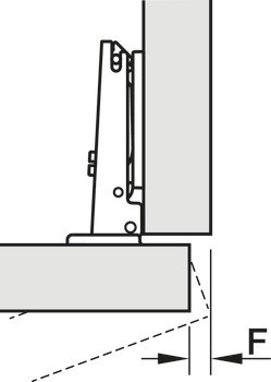 Nábytkový závěs, Häfele Metalla 510 A/SM 110°, pro falcové a profilové dveře, plně naložená montáž