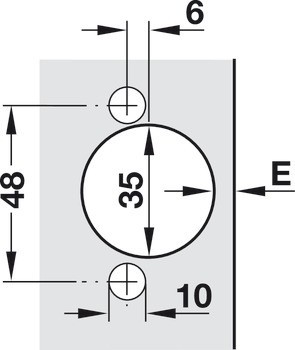 Nábytkový závěs, Häfele Metalla 510 A/SM 110°, vložená montáž