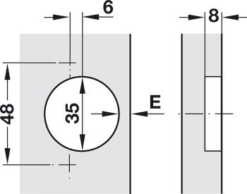 Nábytkový závěs, Häfele Metalla 510 A/SM 155°, plně naložená montáž