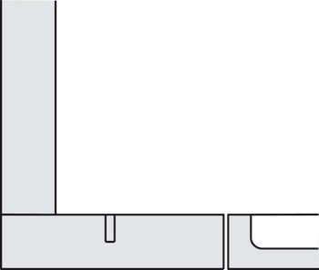 Nábytkový závěs, Häfele Metalla 510 A/SM 94°, pro malé slepé rohy
