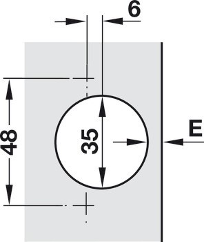 Nábytkový závěs, Häfele Metalla 510 A/SM 94°, pro silné dveře a profilové dveře do 35 mm, vložená montáž