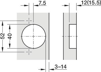 Nábytkový závěs, Häfele Metalla 510 A/SM 94°