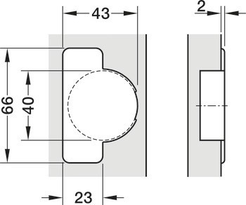 Nábytkový závěs, Häfele Metalla 510 A/SM 94°