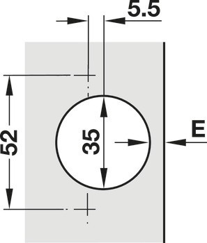 Nábytkový závěs, Häfele Metalla 510 Push A/SM 110°, plně naložená montáž
