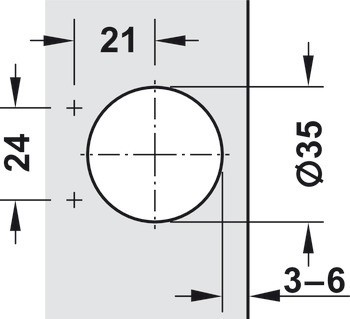 Nábytkový závěs, Häfele Metalla 510 SM 110°, plně naložená montáž
