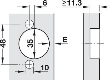 Nábytkový závěs, Häfele Metalla A 110°, plně naložená montáž