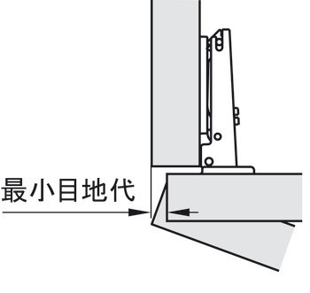 Nábytkový závěs, Häfele Metalla SM Combi 110°, vložená montáž