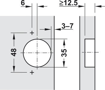 Nábytkový závěs, Häfele Metallamat A 92°, pro -30° rohové aplikace