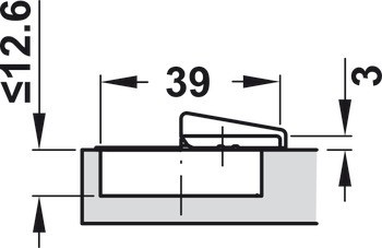 Nábytkový závěs, Tiomos 110°, plně naložená montáž