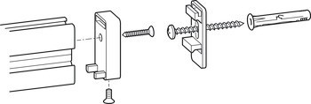 Napojení na stěnu, Häfele Versatile pro L-montáž a rámovou konstrukci
