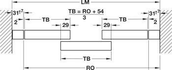 Nástěnný vyrovnávací profil, s těsnicím profilem