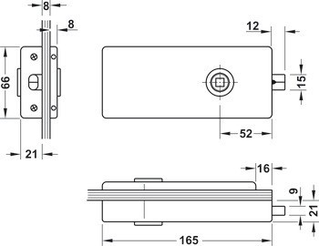 NL zámek pro skleněné dveře, GHR 412 a 413, Startec